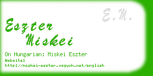 eszter miskei business card